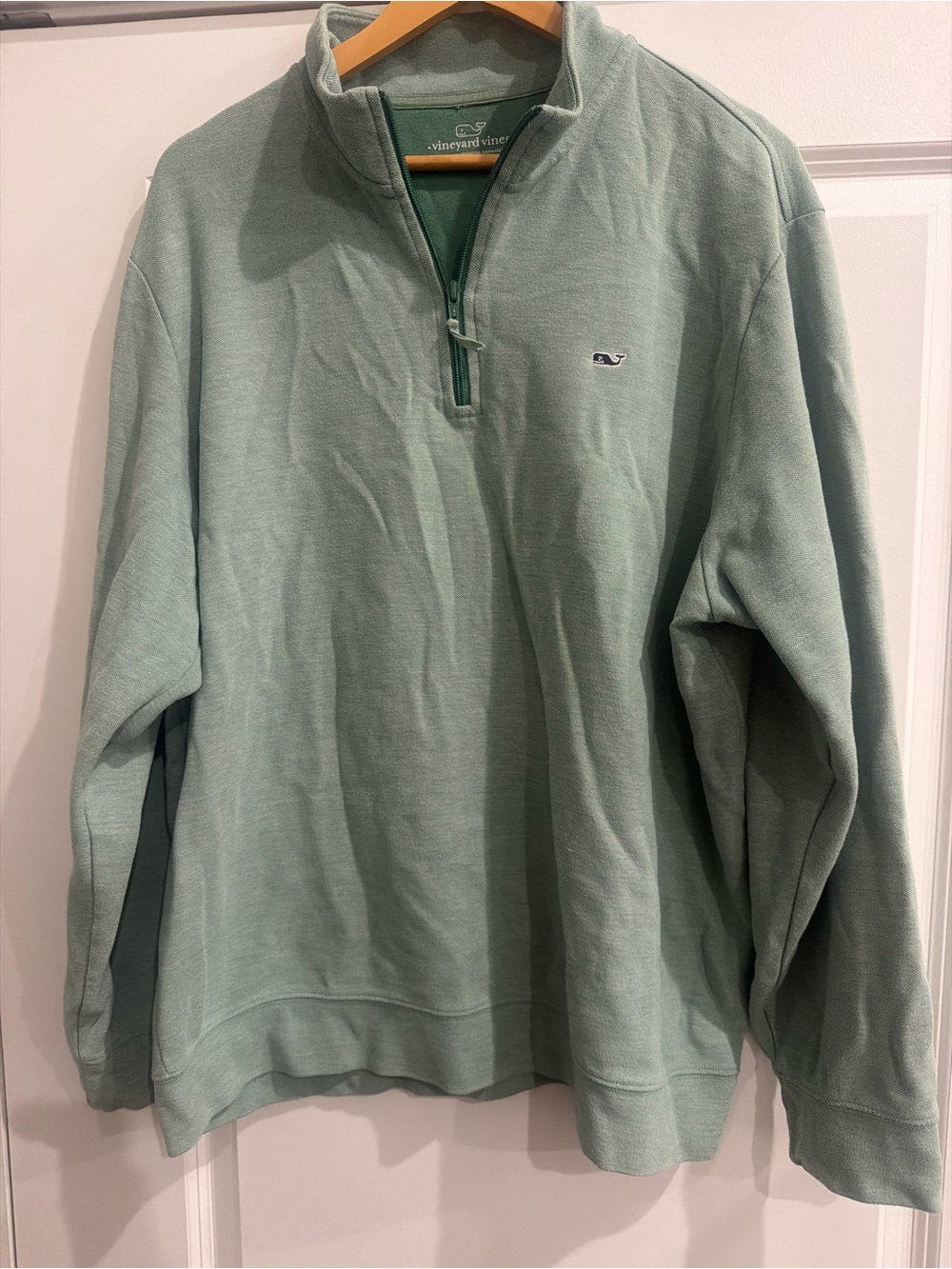 Vineyard Vines Mint Green Quarter-Zip Pullover Sweater XXL